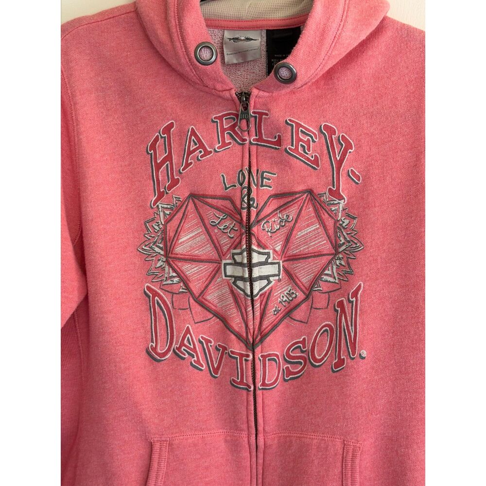 Authentic Harley-Davidson Women's Love & Let Ride Full-Zip Hoodie size XL
